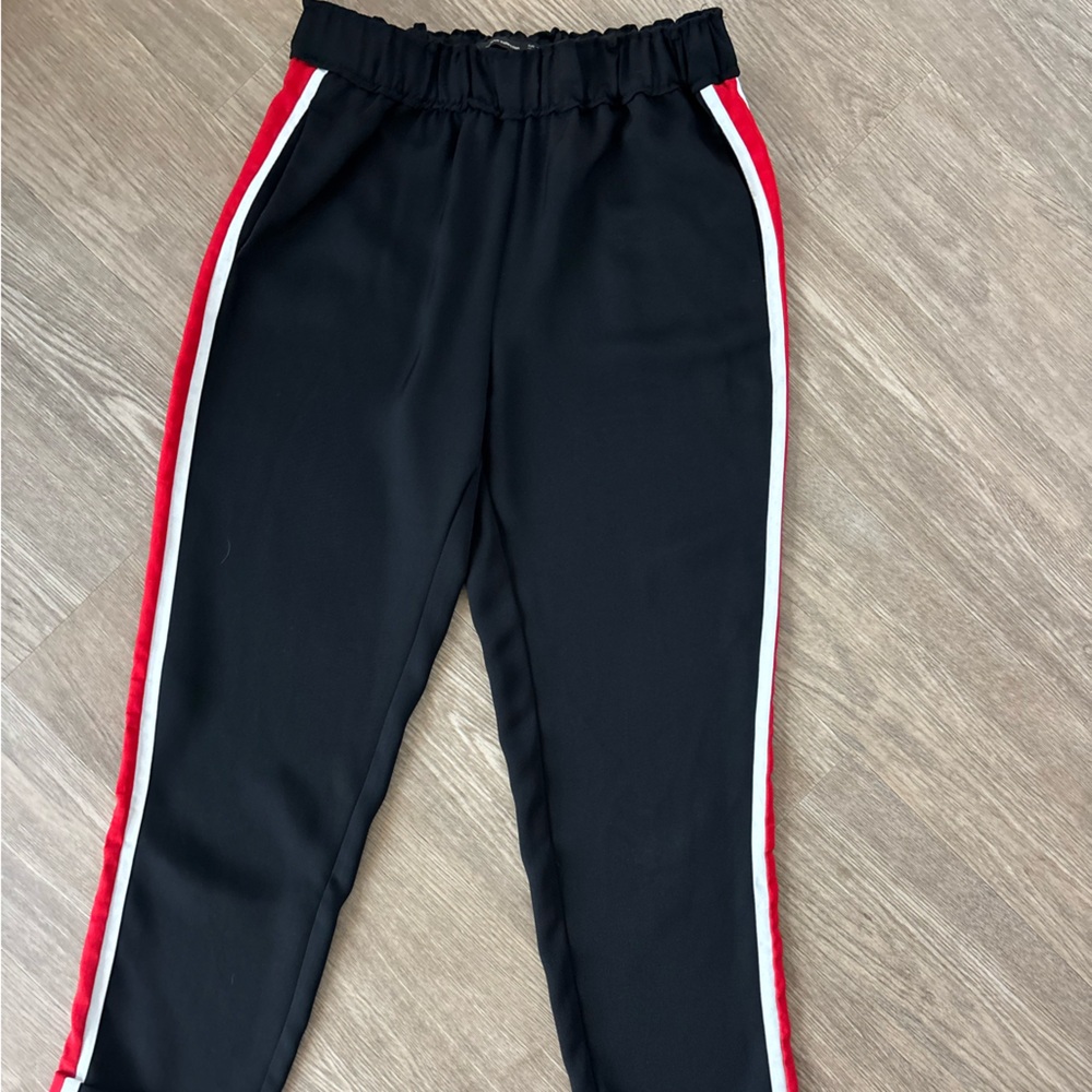 Sporty Striped Track Style Pants